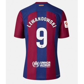 Barcelona Robert Lewandowski #9 Replika Hjemmebanetrøje 2023-24 Kortærmet